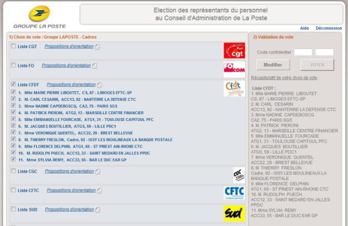 Je vote en ligne CFDT 1