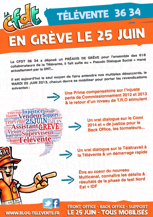 Tract CFDT 36 34 - Grève 250613