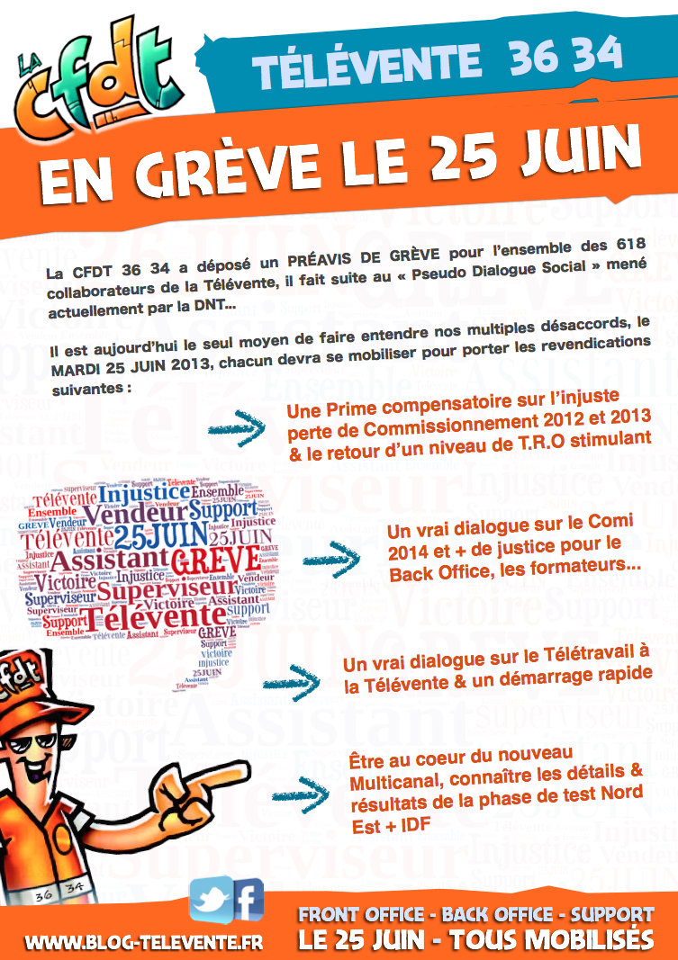 Tract CFDT 36 34 - Grève 250613